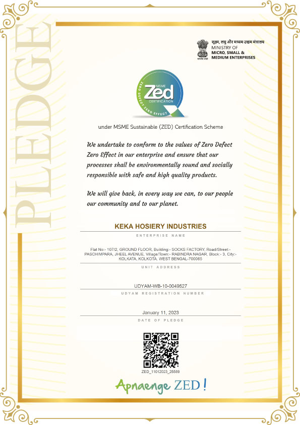 KEKA ZED MSME CERTIFICATE - Knit Knots